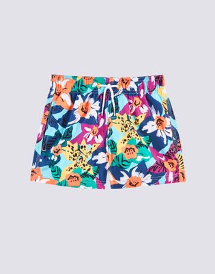 Repreve® Elasticated Waist Short Swimshorts With Nabis Bloom Print