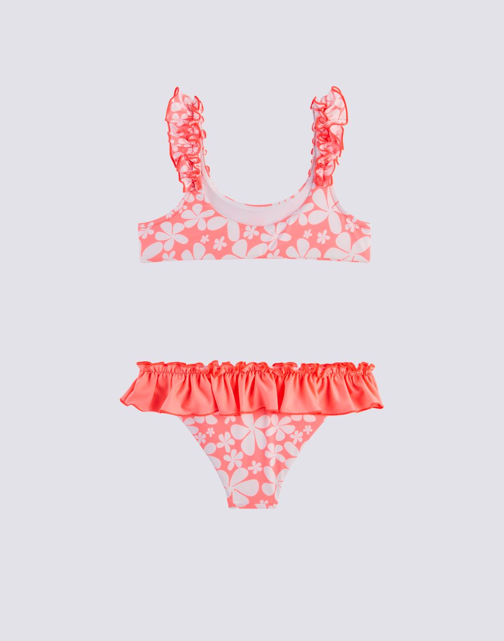 Bikini Top And Brief With Ruffles