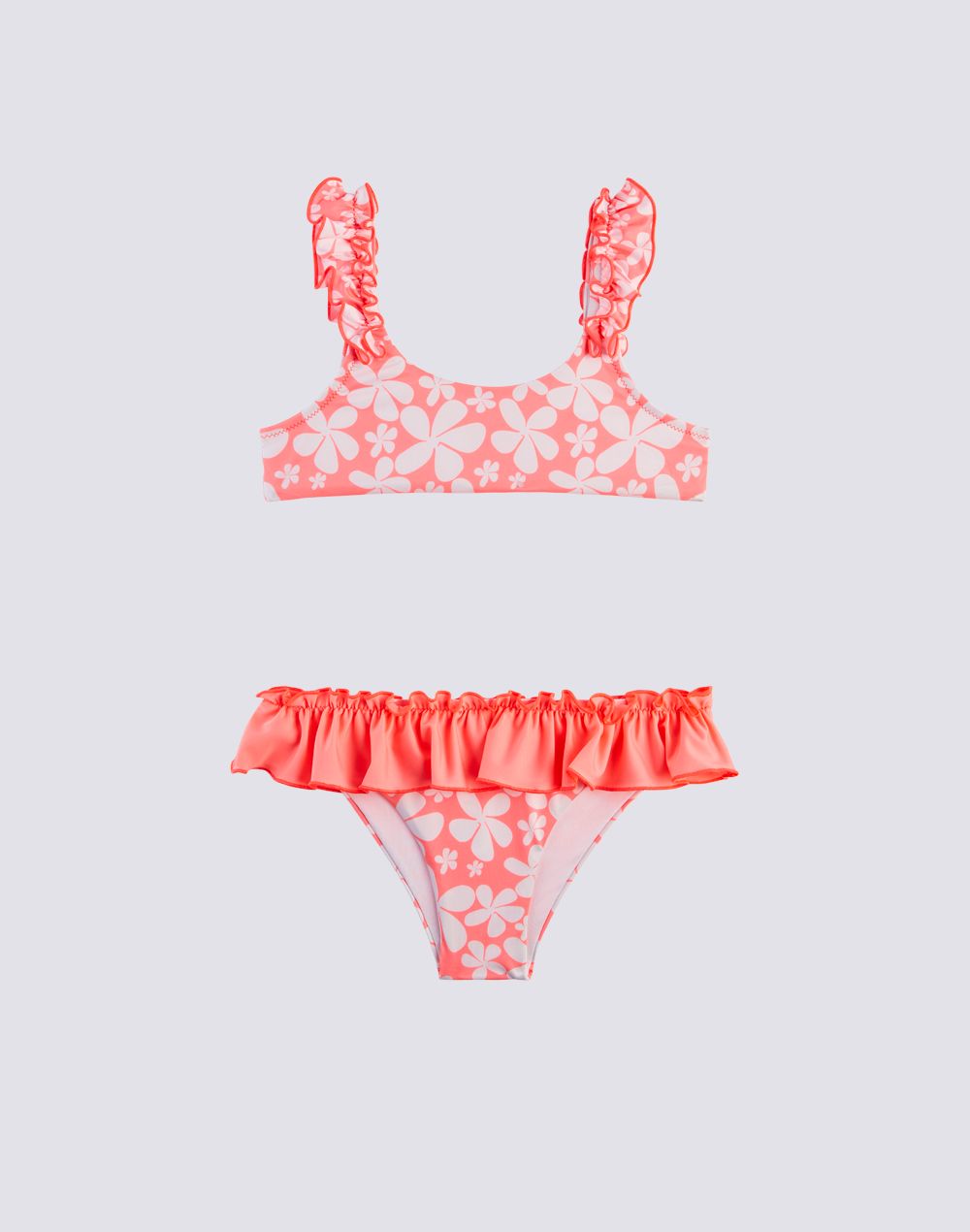 Bikini Top And Brief With Ruffles