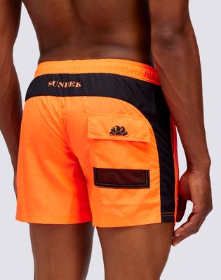 Light Poly Short Swimshorts With Elastic Waist