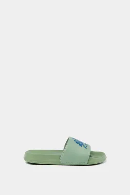Costa Mini Band Slippers Green Dust 01