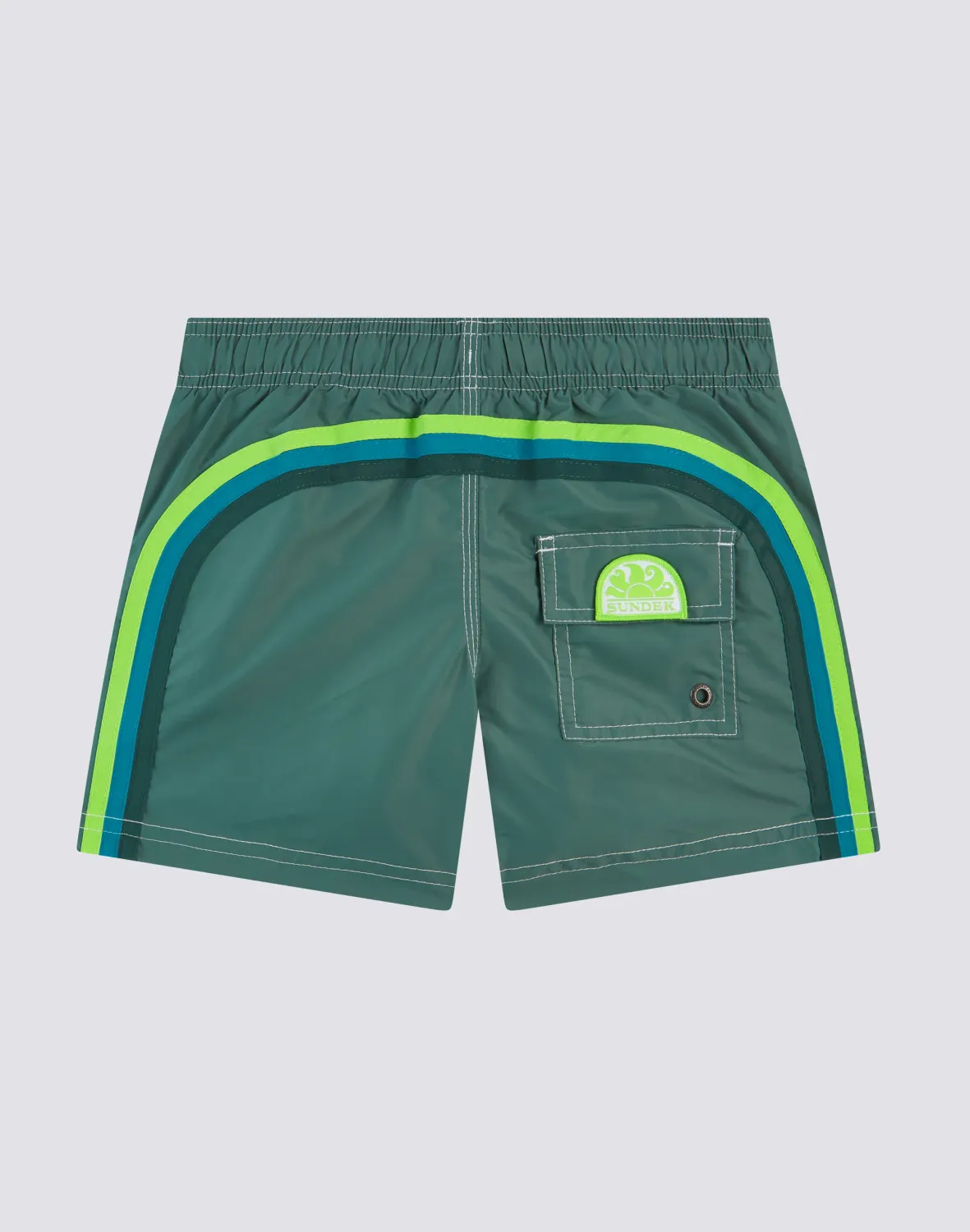 Iconic Taffeta Elasticated Short Waist Camo Green