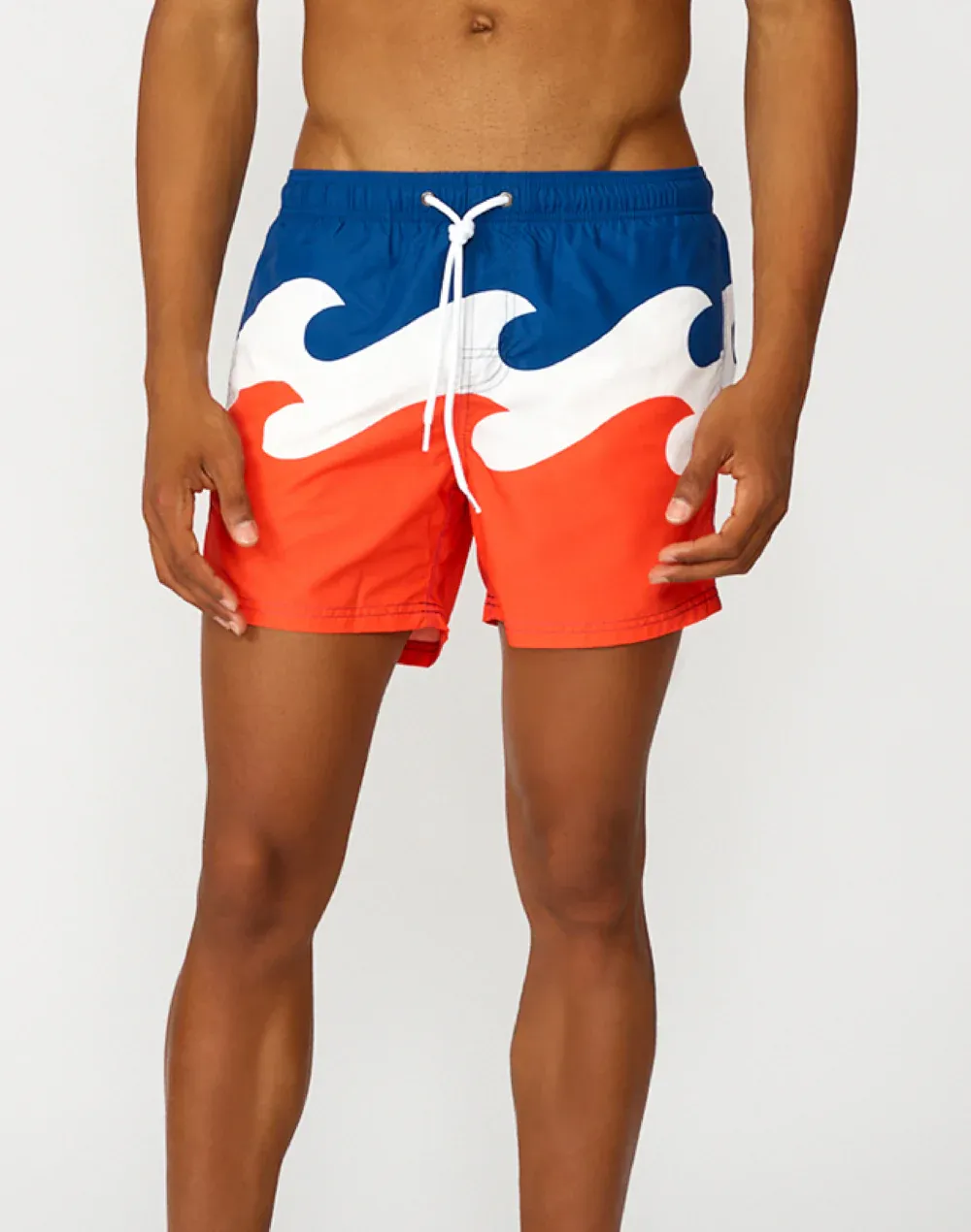 Sundek Short Swimsuit With Elasticated Waist With Print Navy