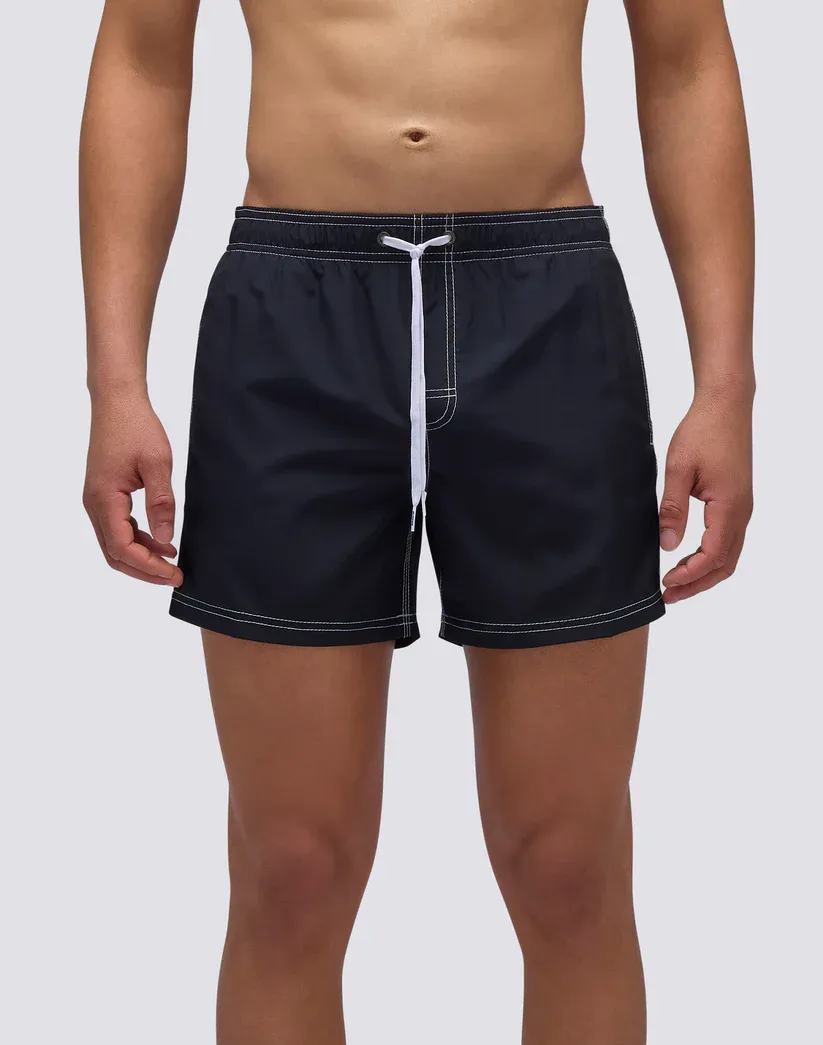 Sundek Men Black Swimshorts Elastic Waist Polyester