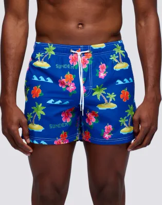 Sundek Men Wim Shorts Print Hibixel Repreve