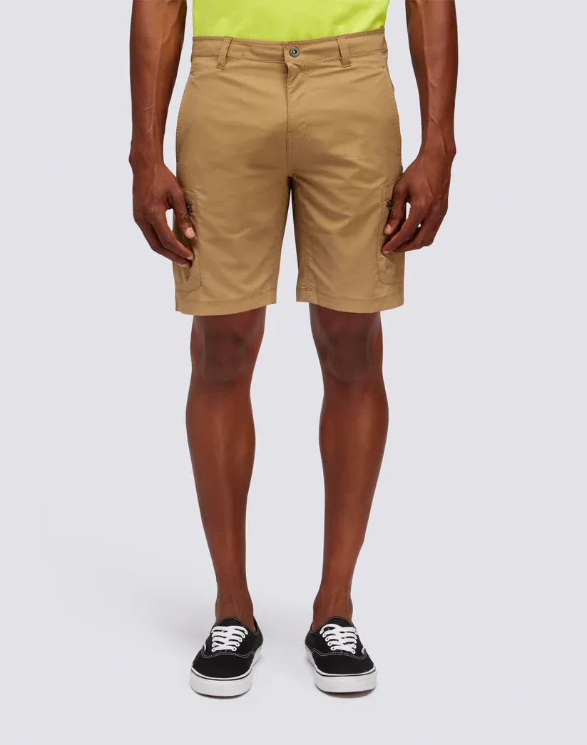 Sundek Men Khaki Quick-Dry Cargo Shorts