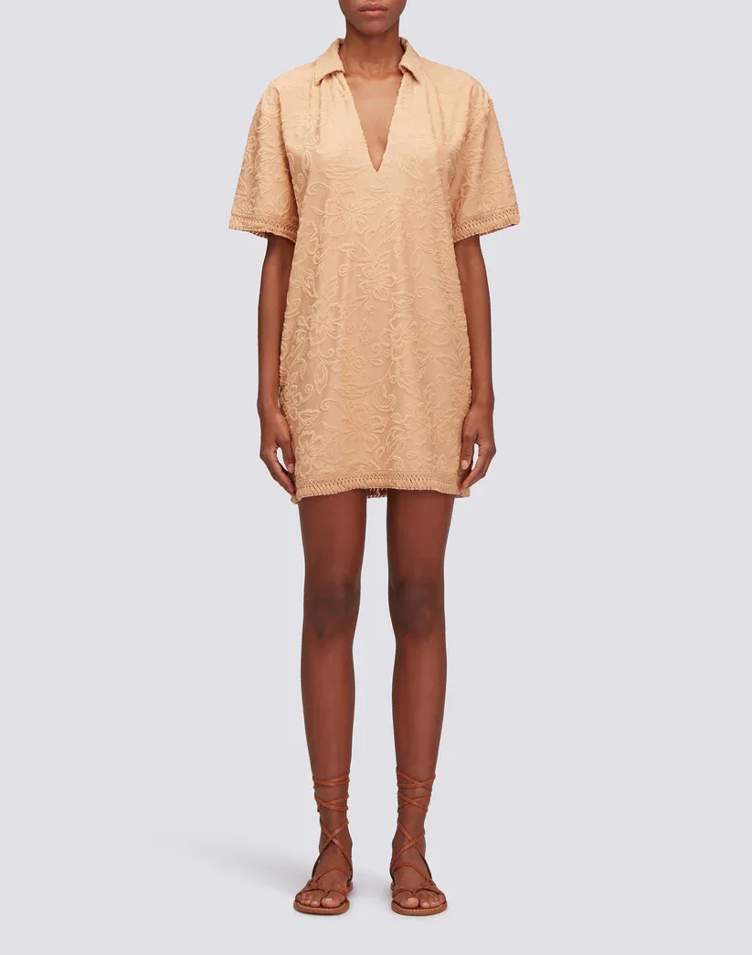 Sundek Women Durian Short Fringed Jacquard Terry Dress