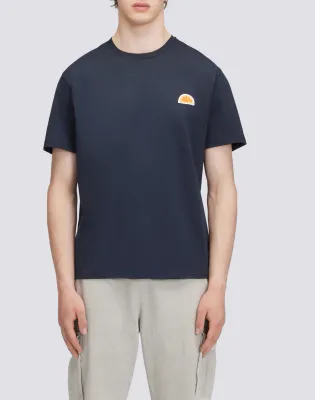 Sundek Men Navy Plain T-Shirt with Archive Logo Sundek Men Navy Plain T-Shirt with Archive Logo