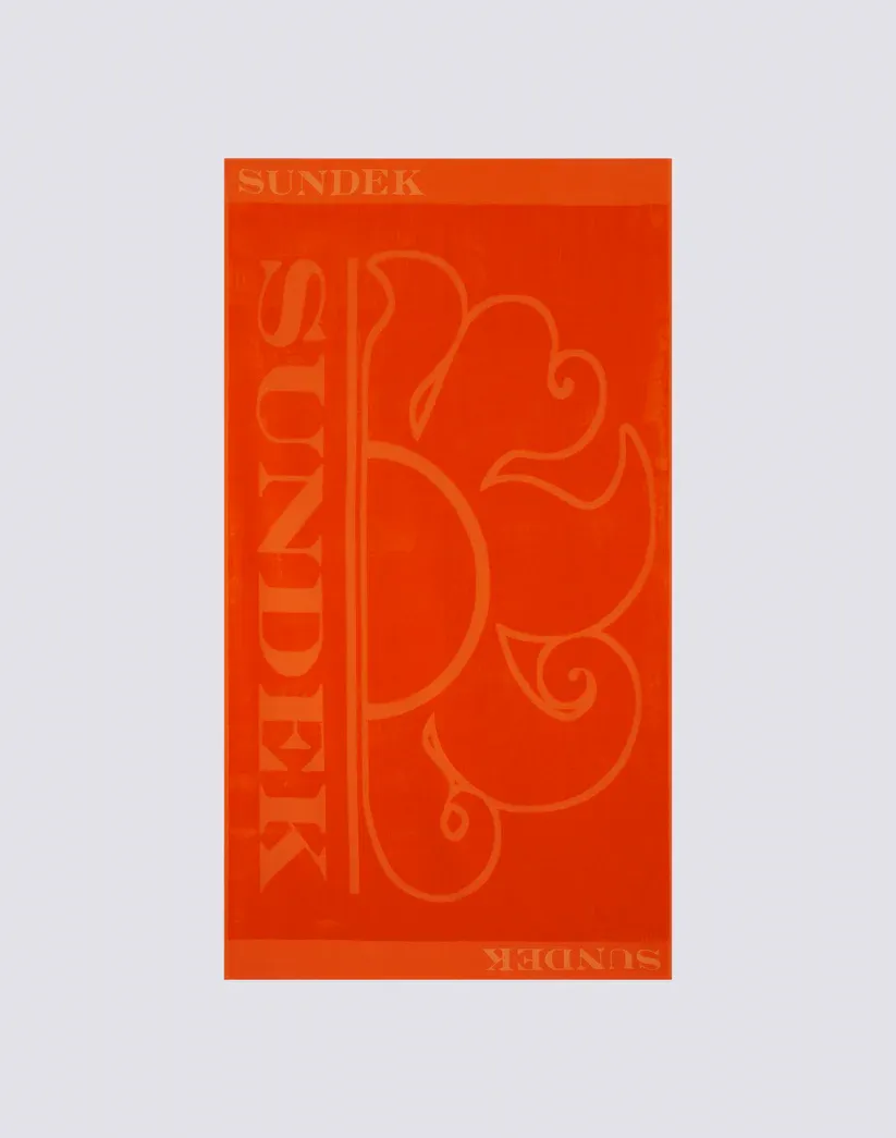 Sundek Logo Towel Fluo Orange