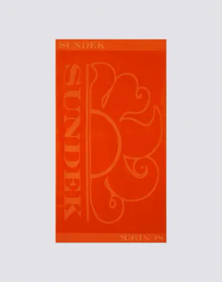 Sundek Logo Towel Fluo Orange