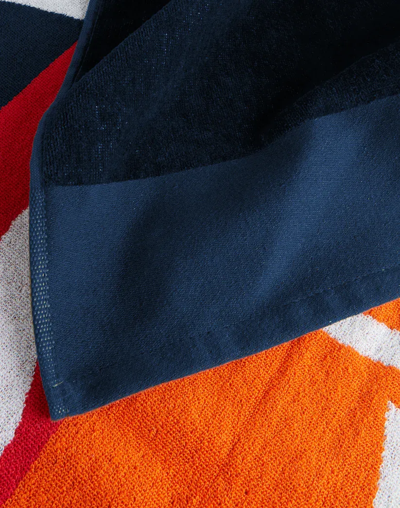 Sundek Navy Jacquard Towel