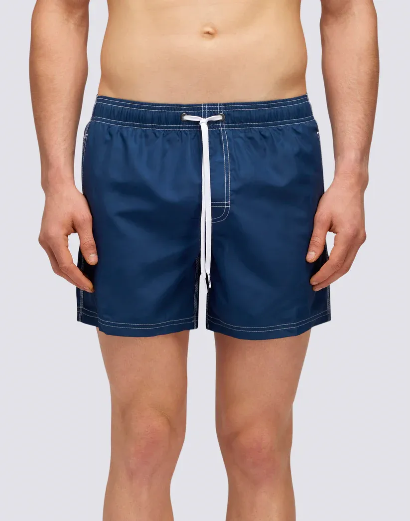Sundek Men Navy Swimshorts Elastic Waist Polyester