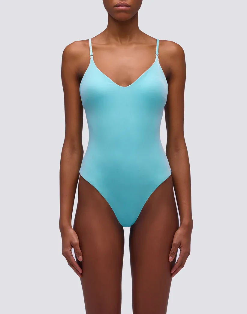 Sundek Women Blue Java Ruth Velvet One-Piece Swimsuit