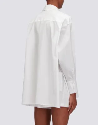 Sundek Women White Long-Sleeved Poplin Shirt