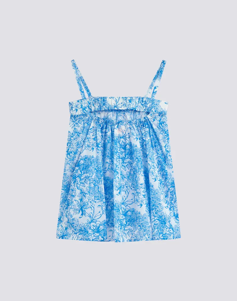 Sundek Girls Bilberry Sleeveless Dress with Fleur de Joie Print