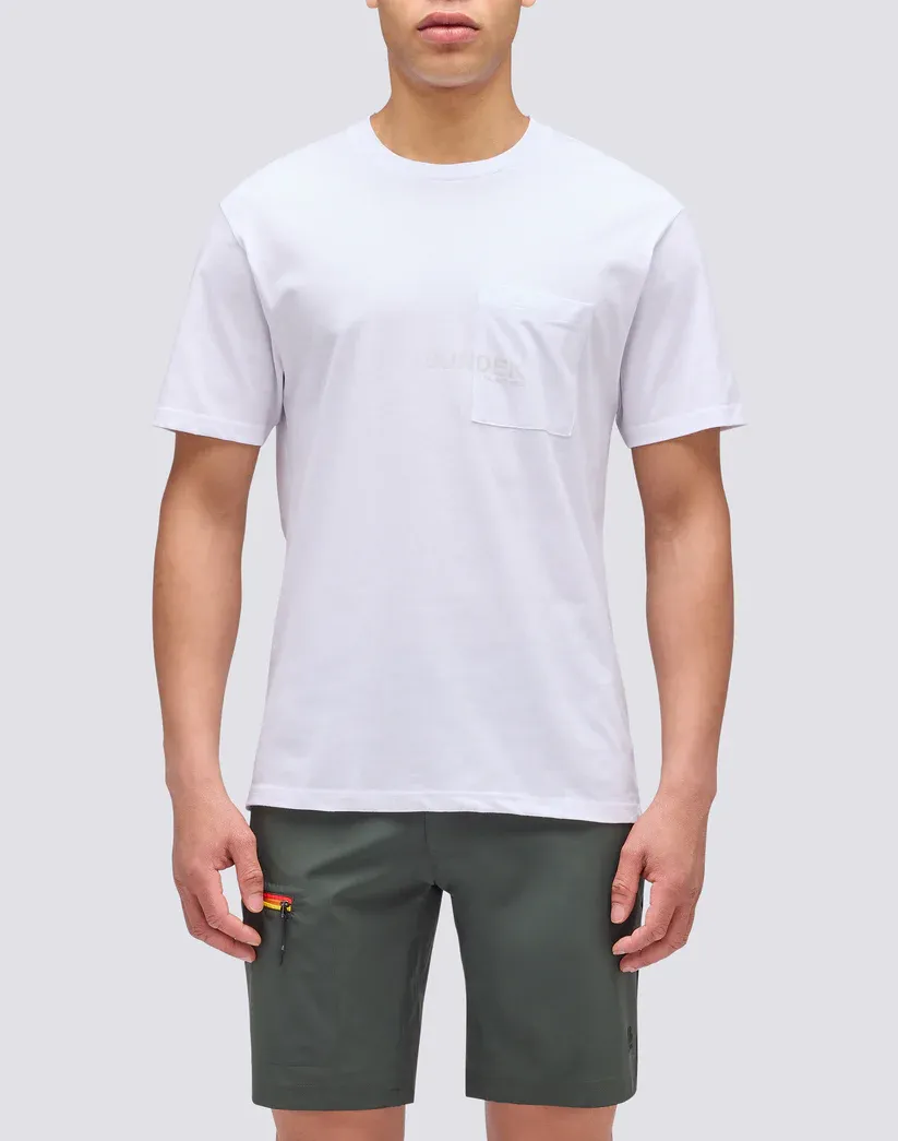Sundek Men White T-Shirt with Pocket and Print