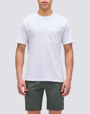 Sundek Men White T-Shirt with Pocket and Print