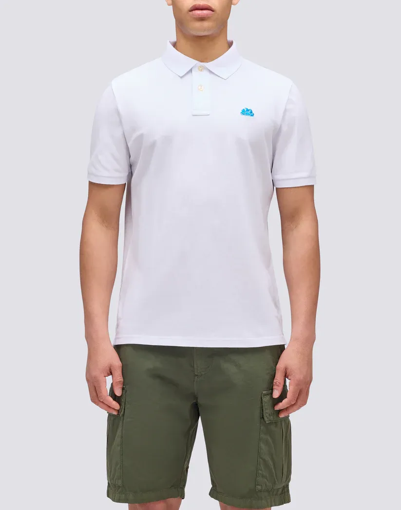 Sundek Men White Chadwick Cotton Piqué Polo Shirt