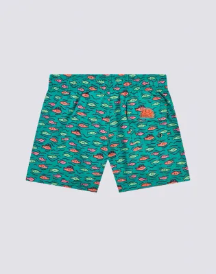 Sundek Boys Crayon Fishball Print Elasticated Waist Short Swimshorts in Recycled Poly