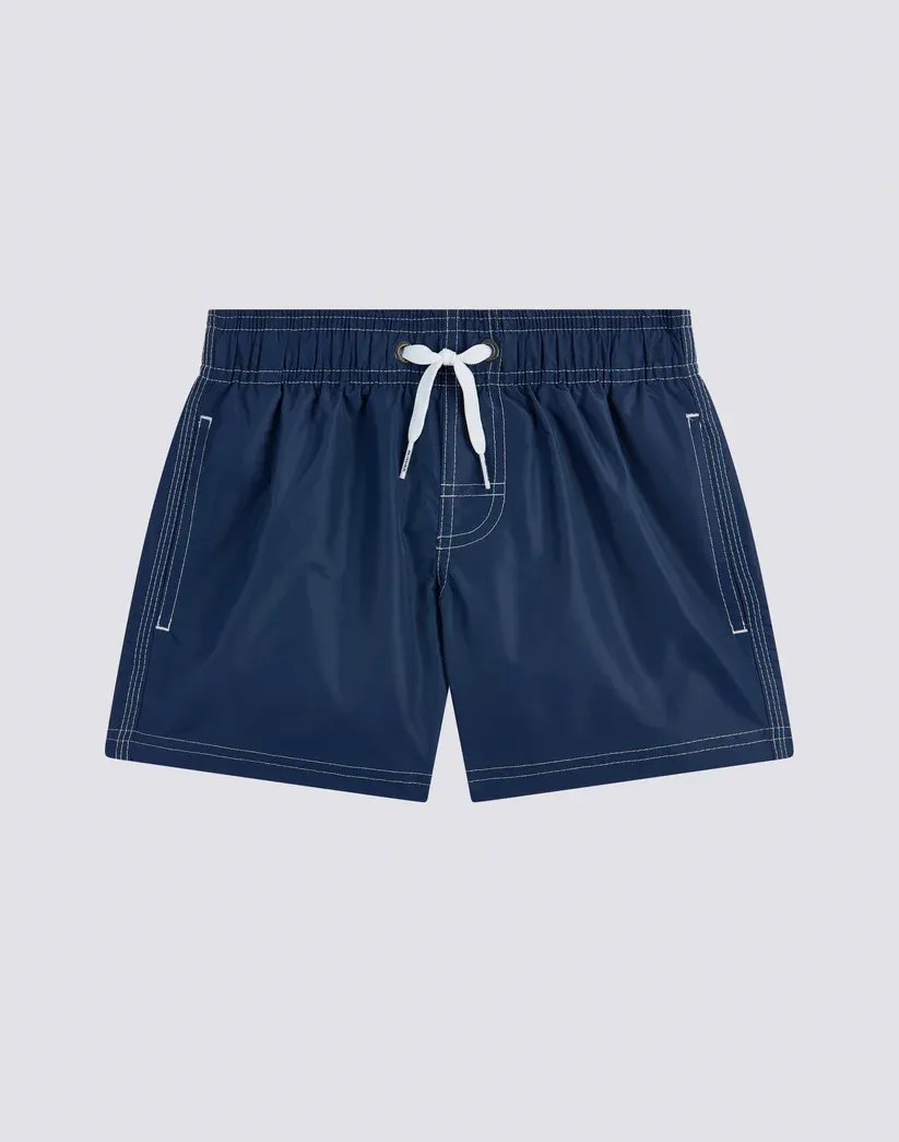 Sundek Boys Navy Swimshorts Short Elasticated Waist Iconic Taffeta