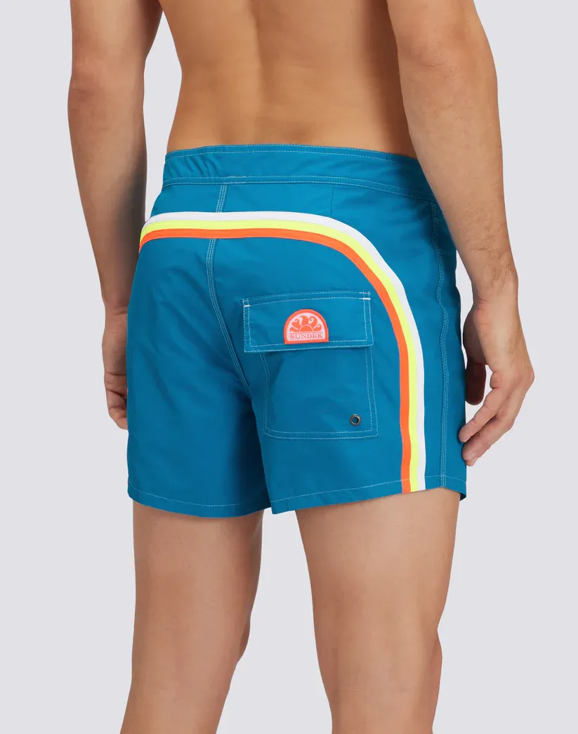 Sundek Men Alisei Iconic Taffeta Fixed Waist Short Swimsuit