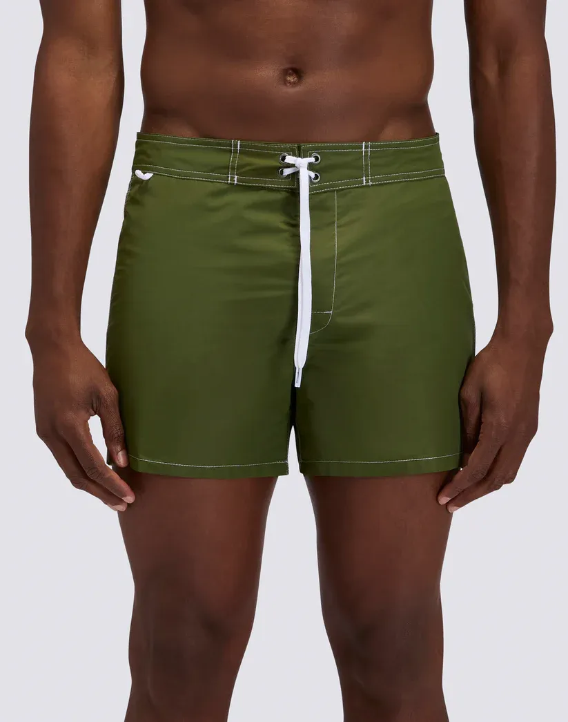 Sundek Men Dino Iconic Taffeta Fixed Waist Short Swimsuit