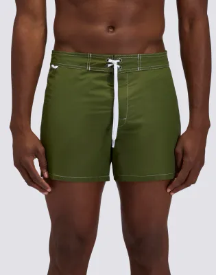 Sundek Men Dino Iconic Taffeta Fixed Waist Short Swimsuit