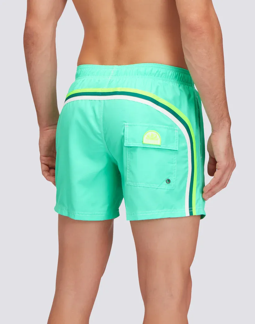 Sundek Men Atoll Repreve® Recycled Polyester Elasticated Waist Short Swimshorts