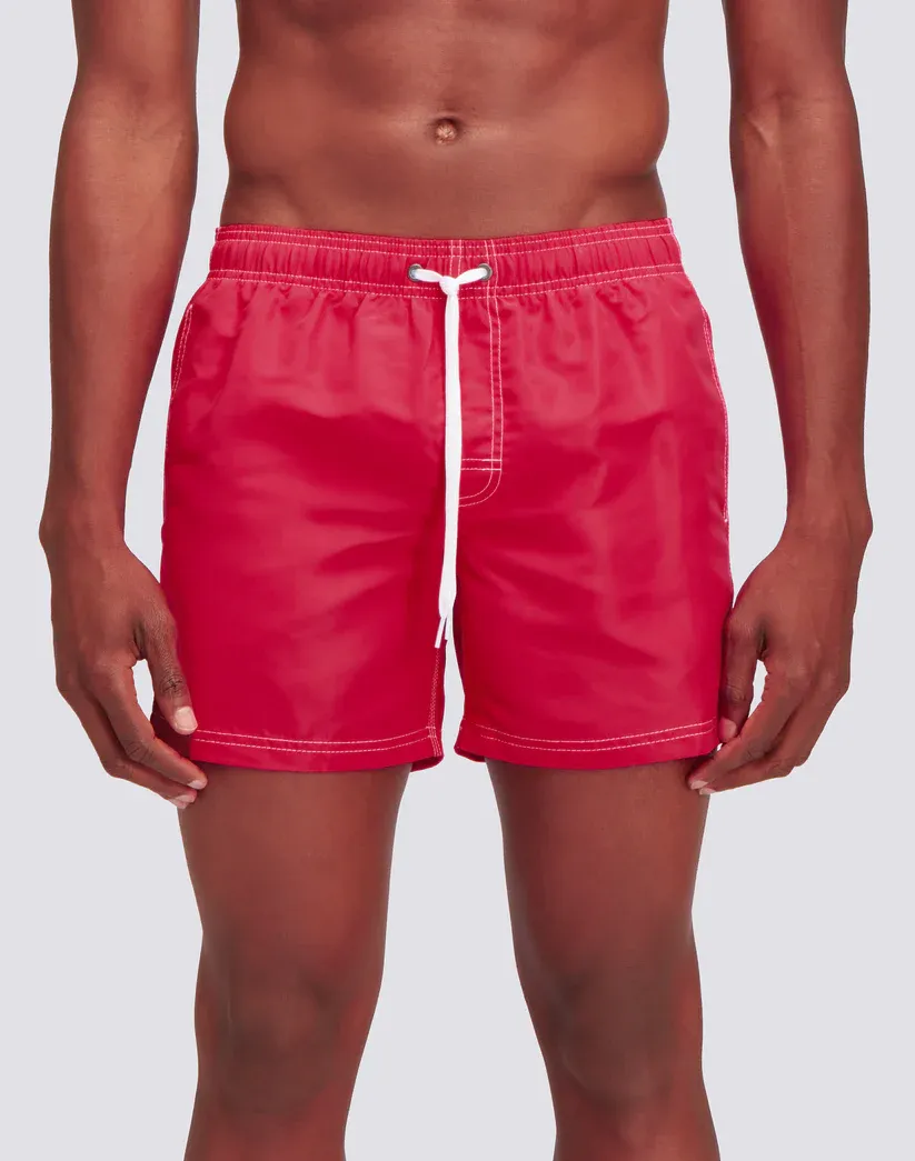 Sundek Men Flamingo Iconic Taffeta Short Swim Shorts with an Elasticated Waistband