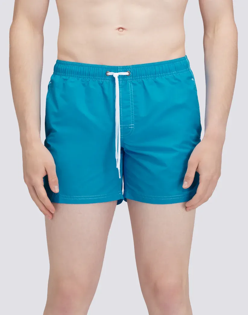 Sundek Men Oversea Iconic Taffeta Short Swim Shorts with an Elasticated Waistband