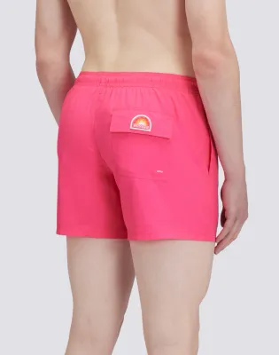 Sundek Men Hippie Short Swimshorts with Elastic Waist in Repreve® Recycled Polyester