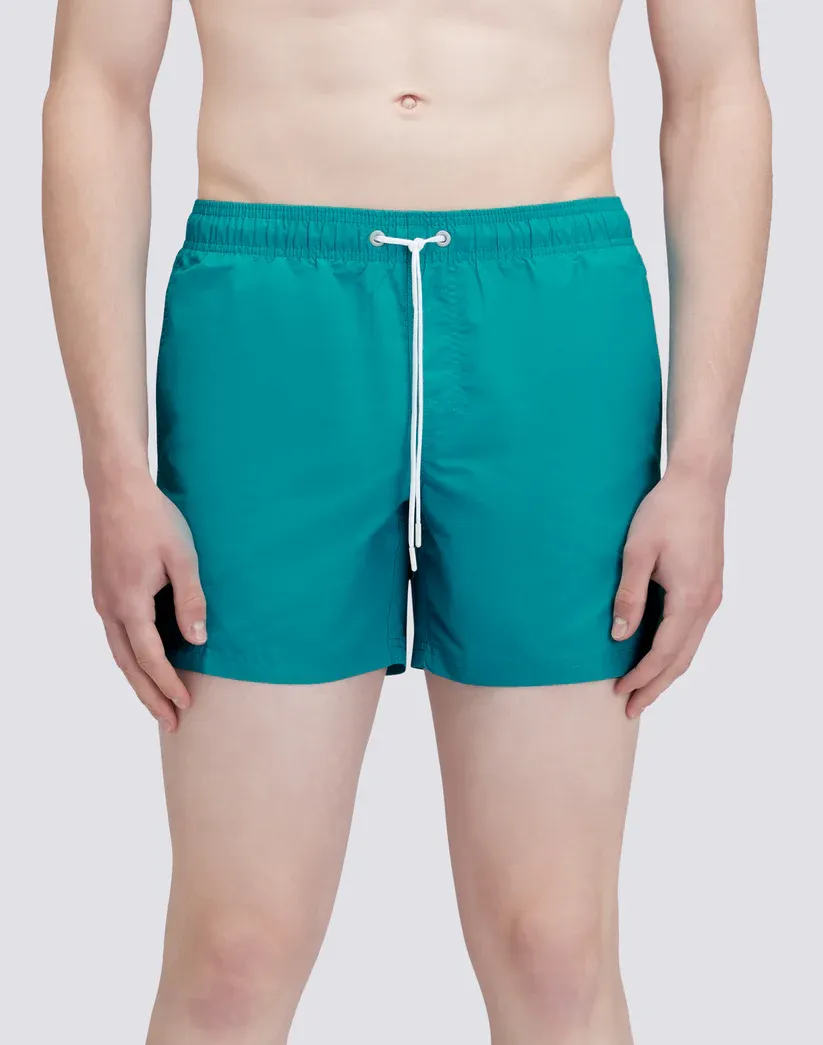 Sundek Men Blue Grass Elasticated Waist Iconic Taffeta Rainbow 2 Colours Short Swimshorts