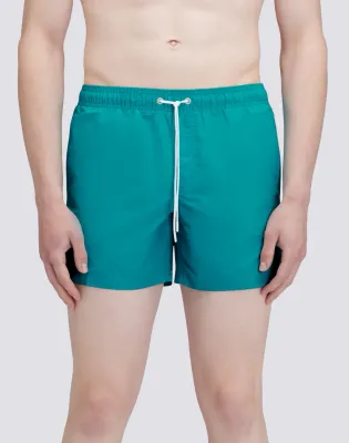Sundek Men Blue Grass Elasticated Waist Iconic Taffeta Rainbow 2 Colours Short Swimshorts