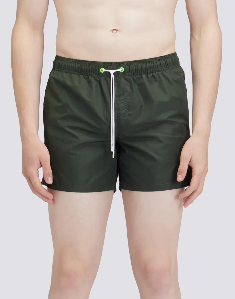 Sundek Men Pine Elasticated Waist Iconic Taffeta Rainbow 2 Colours Short Swimshorts