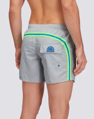 Sundek Men Cloud Elasticated Waist Iconic Taffeta Rainbow 2 Colours Short Swimshorts