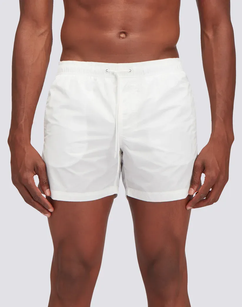 Sundek Men Off White Memory Stretch Waist Swim Trunks