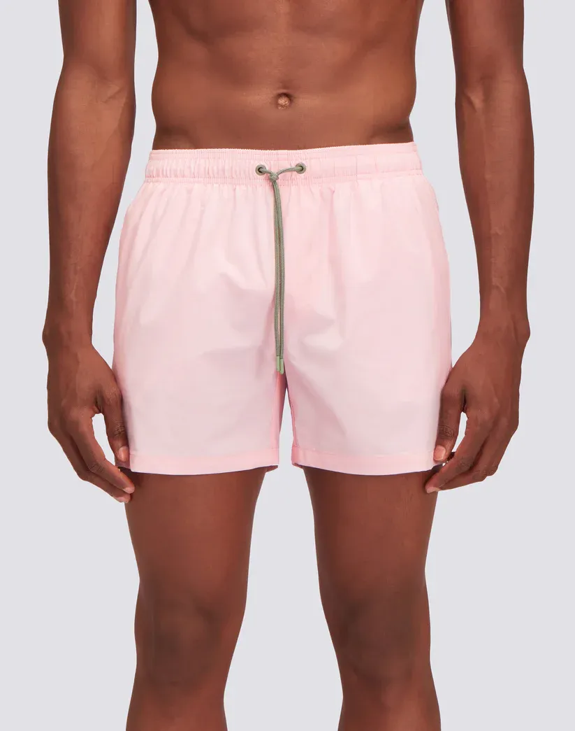 Sundek Men Quartz Pink Short Stretched Swim Shorts with an Elasticated Waistband