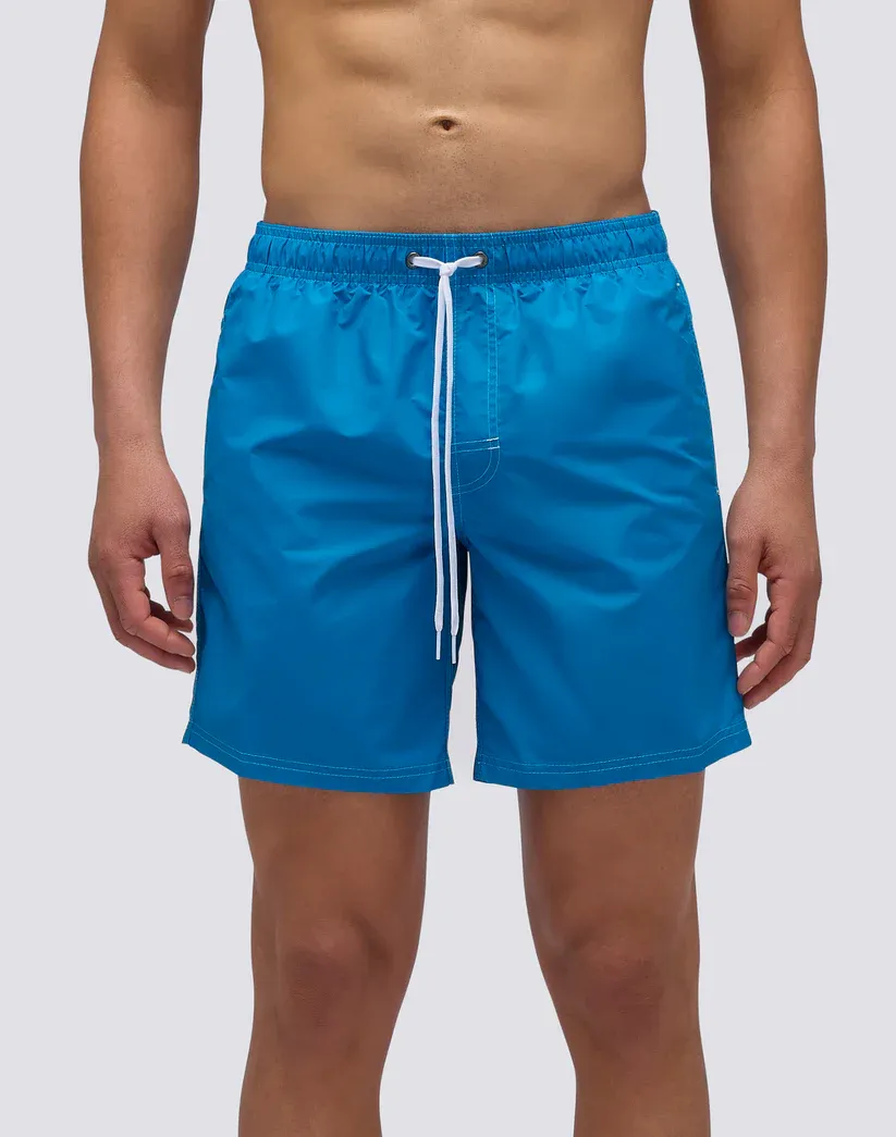 Sundek Men Alisei Iconic Taffeta Mid-Length Elastic Waist Swimsuit