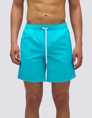 Sundek Men Marine Iconic Taffeta Mid-Length Elastic Waist Swimsuit