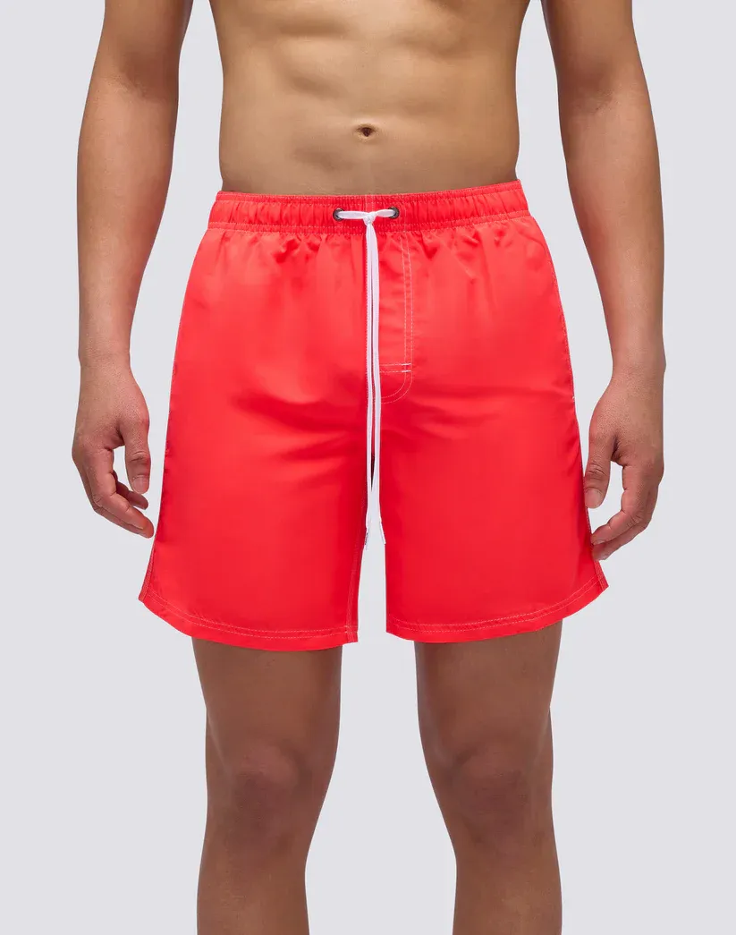 Sundek Men Turbo Iconic Taffeta Mid-Length Elastic Waist Swimsuit