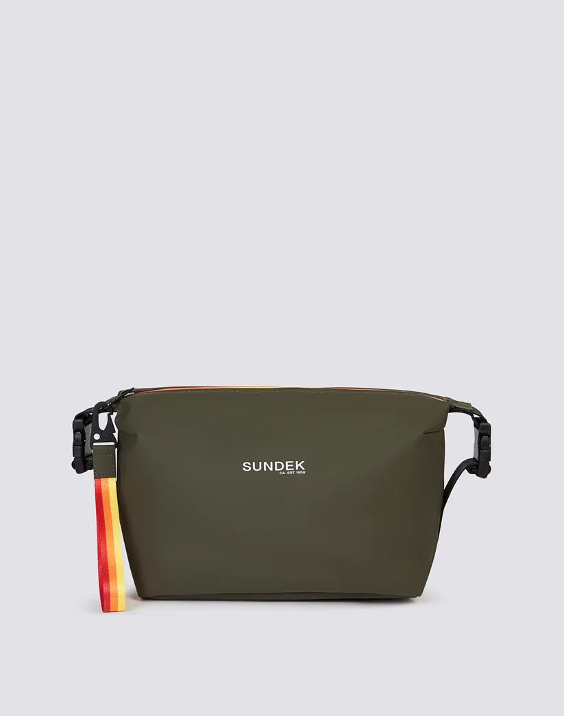 Sundek Dark Green Beauty Case with Welded Hinge