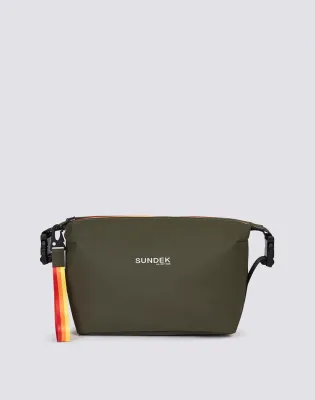 Sundek Dark Green Beauty Case with Welded Hinge