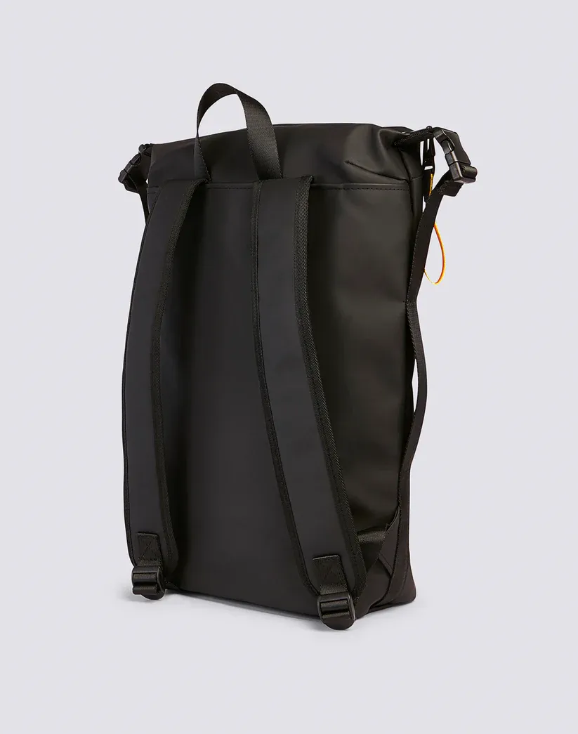 Sundek Black Backpack with Welded Zip and Adjustable Padded Handles