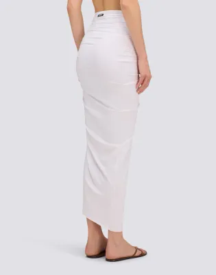 Sundek Women White Long Sarong Crossed in Front
