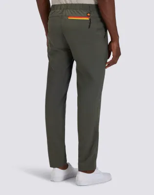 Sundek Men Dark Green Semi-Stretchy Quick-Dry Trousers