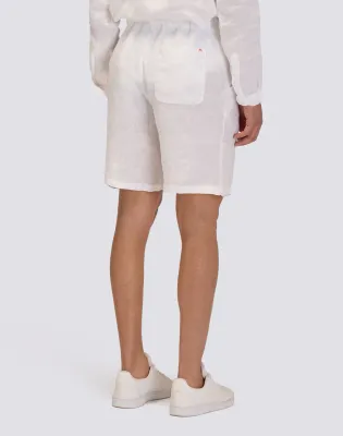 Sundek Men White Linen Walkshorts
