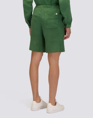 Sundek Men Dark Green Linen Walkshorts
