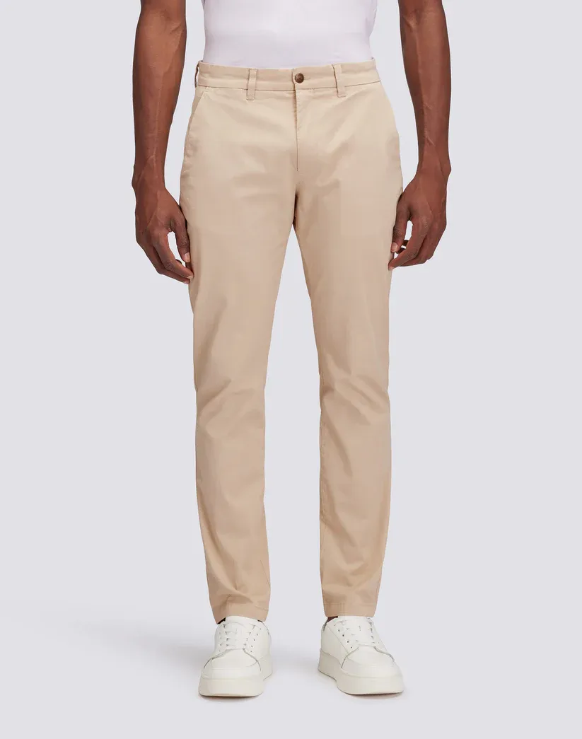 Sundek Men Sand Twill Stretch Chino Trousers