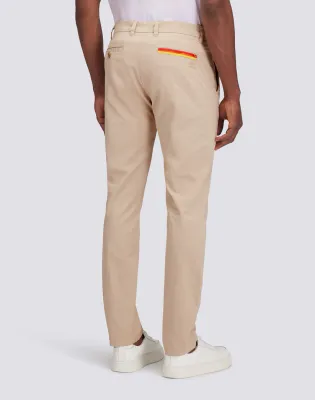 Sundek Men Sand Twill Stretch Chino Trousers