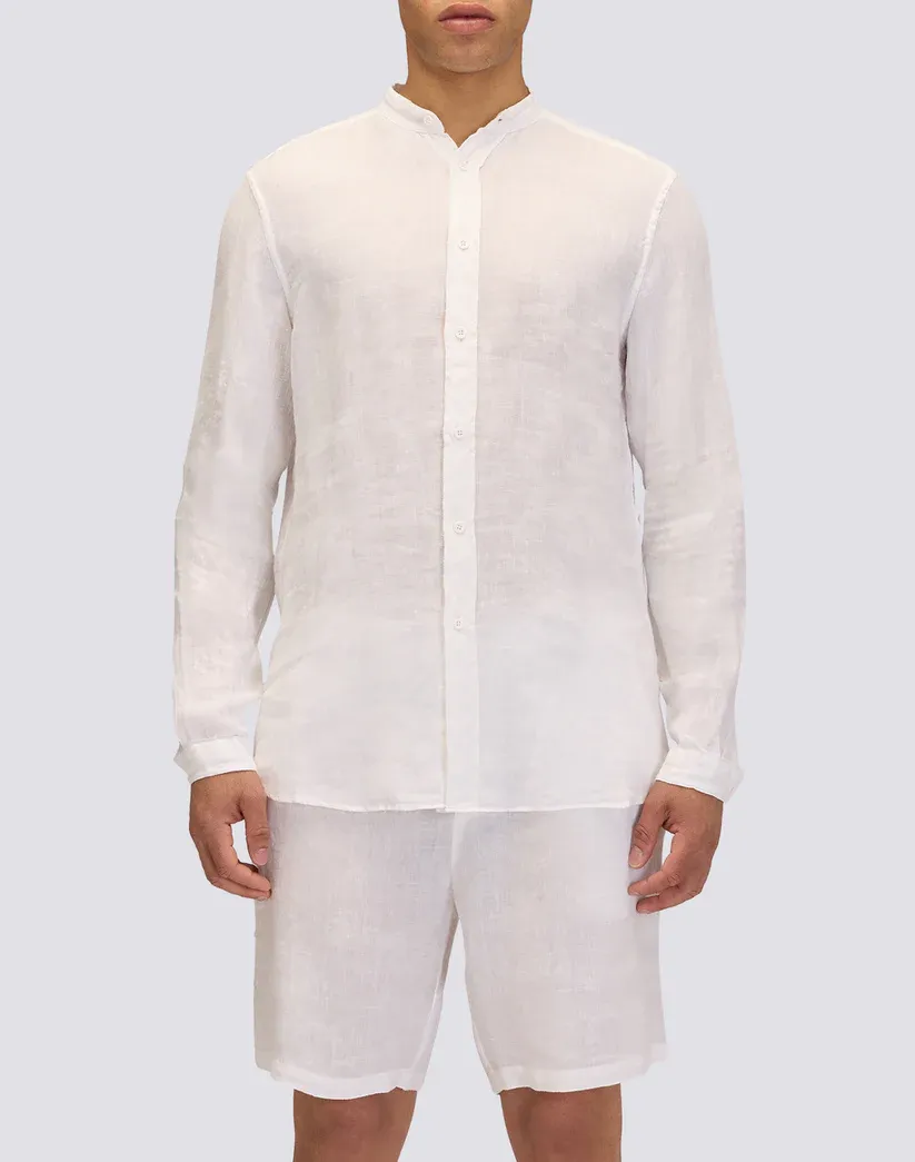 Sundek Men White Garment Dyed Shirt